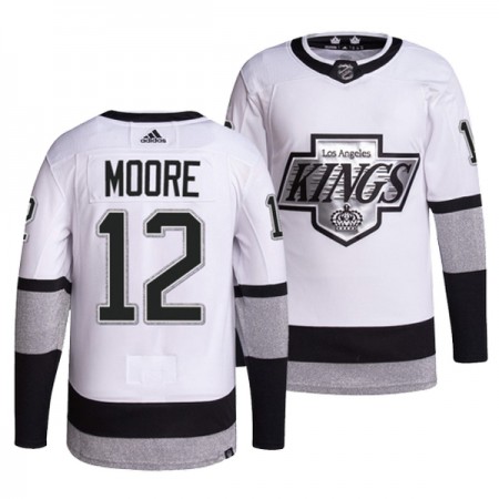 Miehille NHL Los Angeles Kings Pelipaita Trevor Moore 12 Adidas Kolmas Valkoinen Authentic